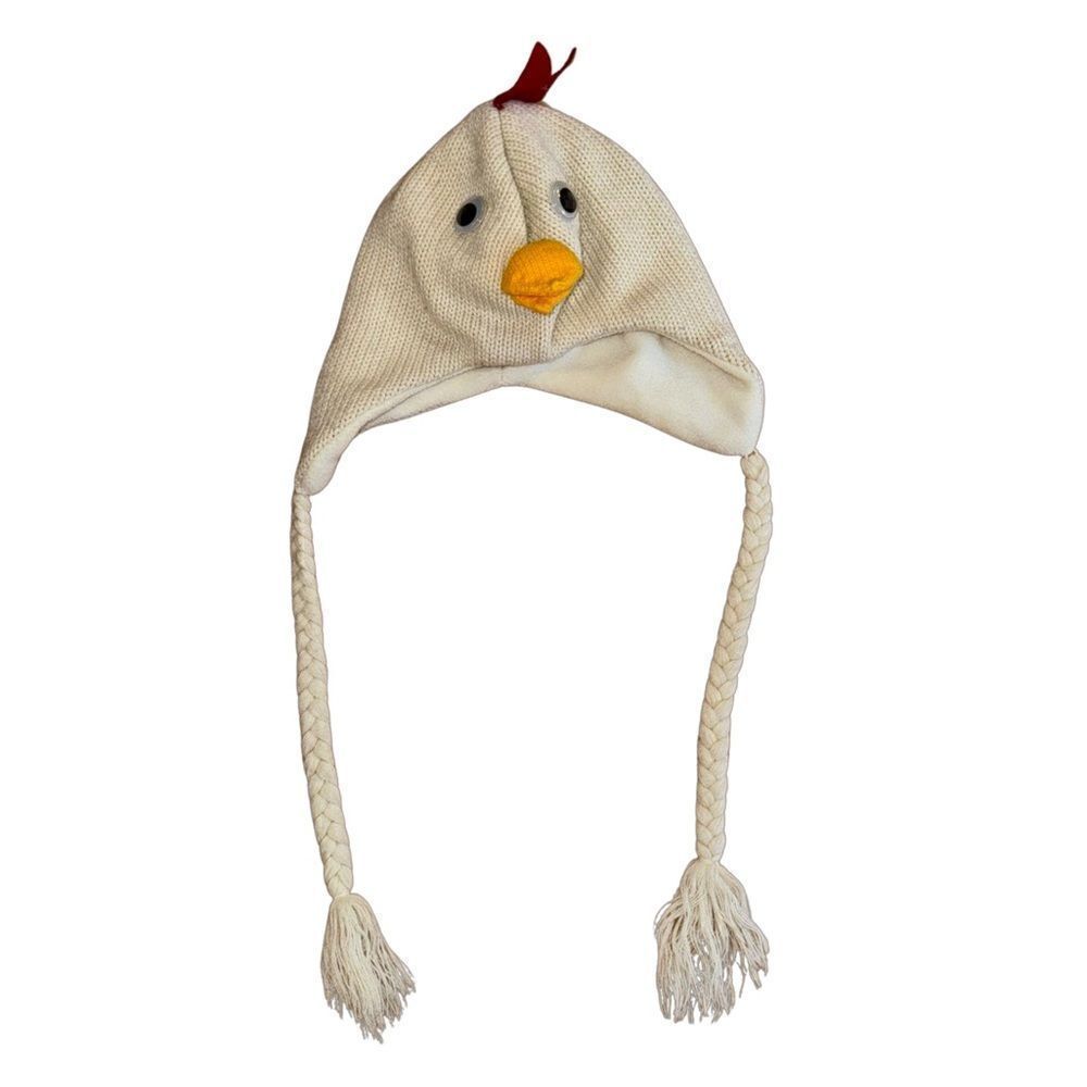 Knit Rooster/ Chicken Beanie Cap